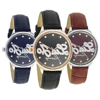 orologio donna laila rose pelle nero blu