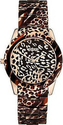 O Donna Guess Leopard W0425l3 Da Acciaio Inox, Marrone