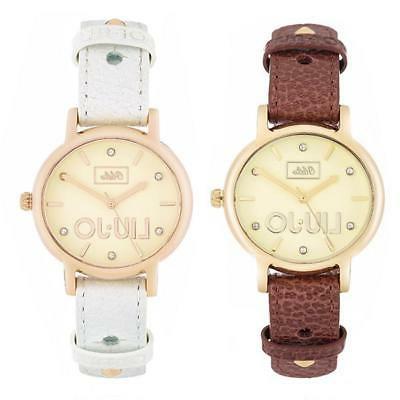 orologio donna luxury oldie pelle bianco marrone