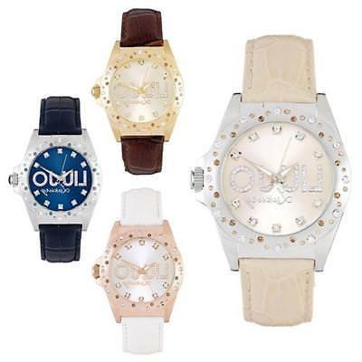 orologio donna luxury venus pelle swarovski new