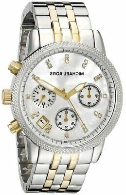 orologio donna mk5057 crono e data acciaio