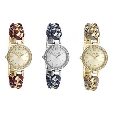 orologio donna naira acciaio gold dorato pelle