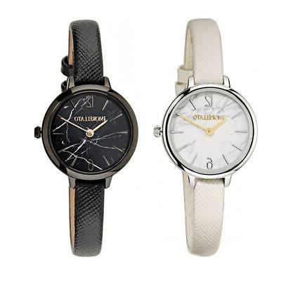 orologio donna petra pelle bianco nero gold