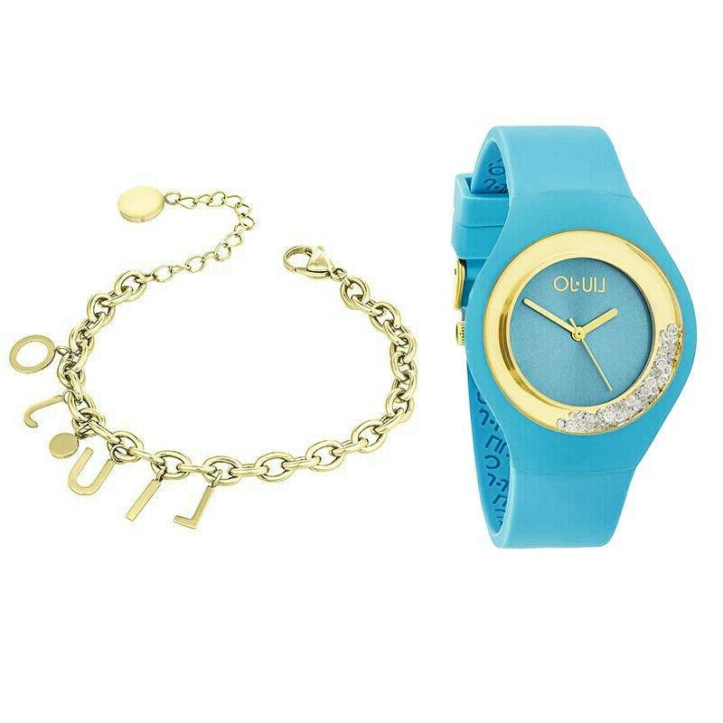 orologio donna silicone turchese con cristalli bracciale