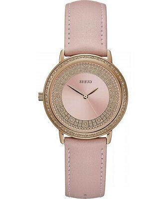 orologio donna sparkling pink w0032l7 di pelle