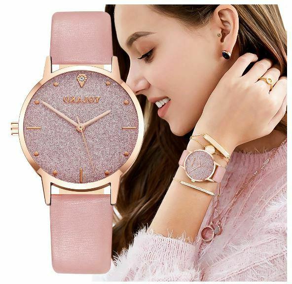 orologio donna yolako satinato brillantini elegante rosa