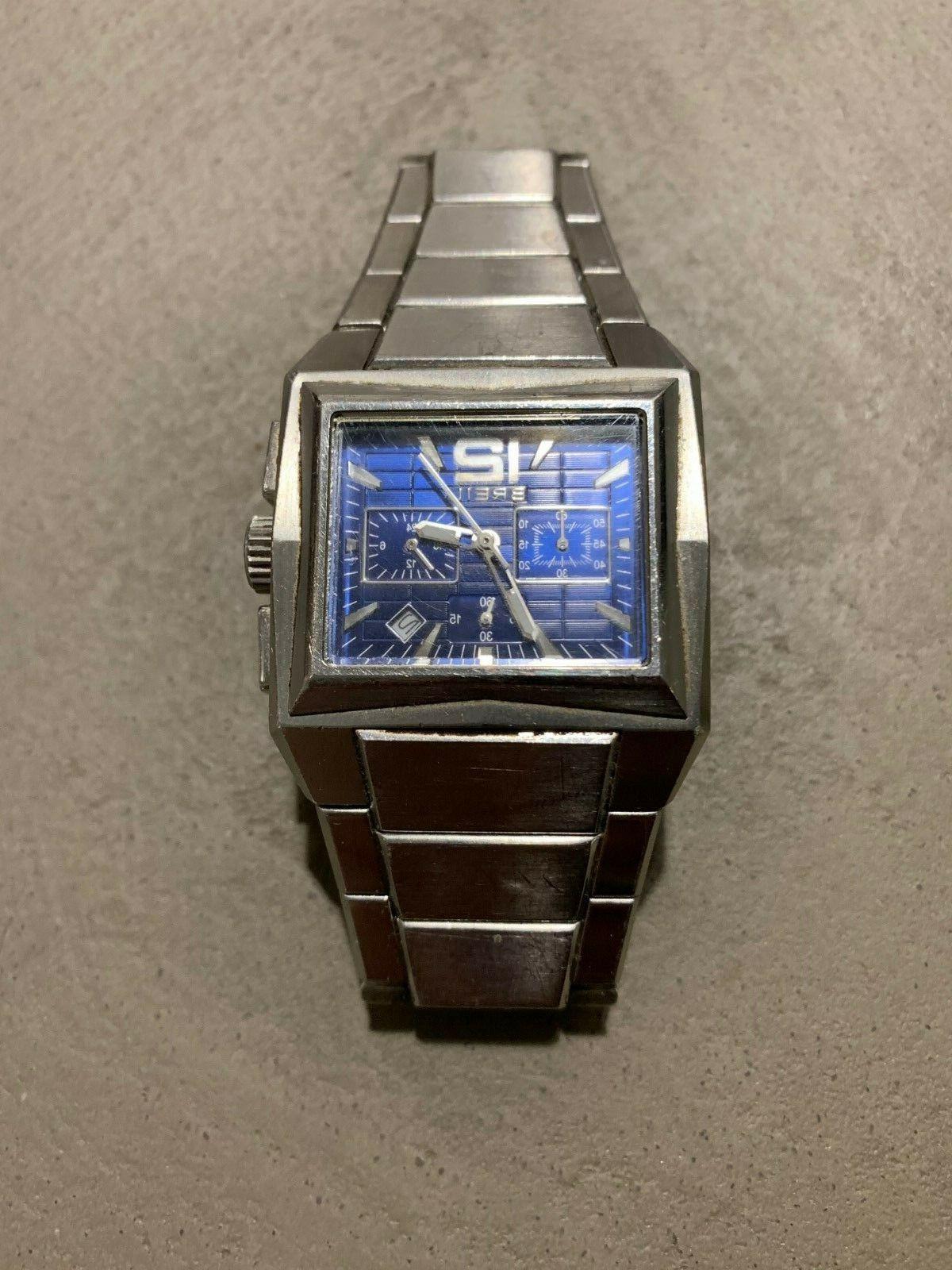 orologio ergo crono uomo in acciaio quadrante