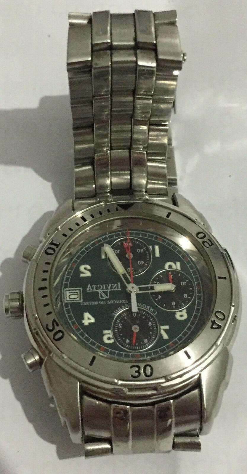 orologio etanche crono acciaio datario tre contatori