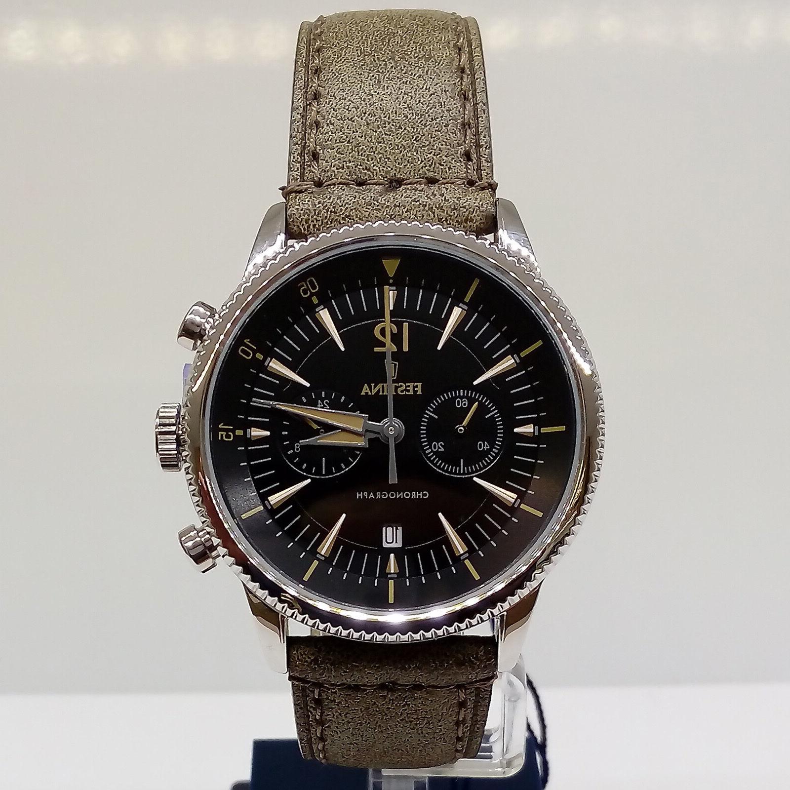 orologio f16870 3 crono quadrante nero cinturino
