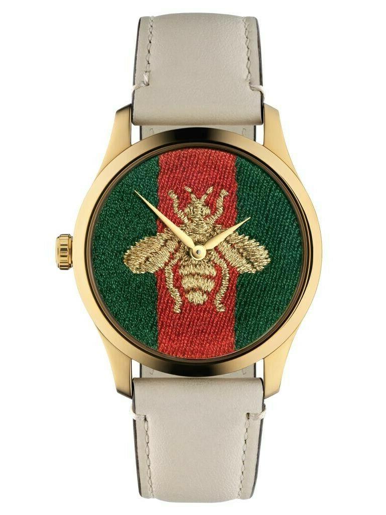 orologio g timeless ape oro ricamata pelle