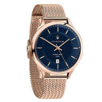 orologio gentleman oro rosa blu 43 mm