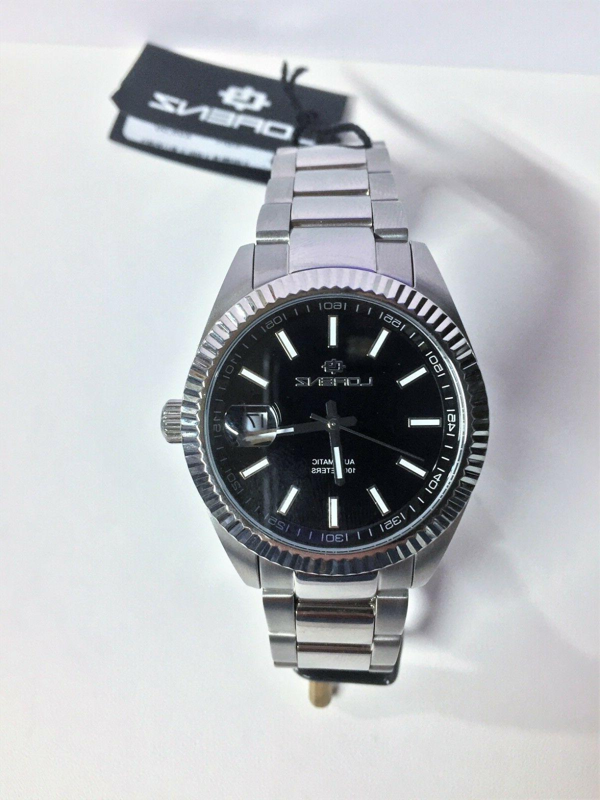 orologio ginevra automatic quadrante nero 10 atm