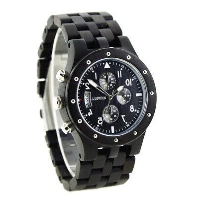 orologio in legno data cronografo chokolate sandalo