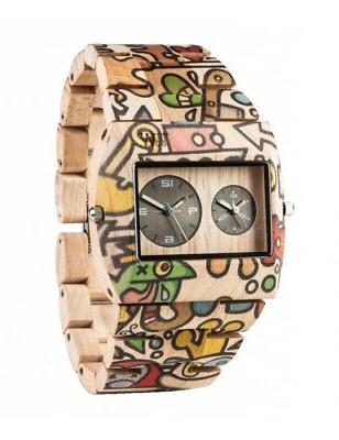orologio in legno jupiter woop dogboat beige