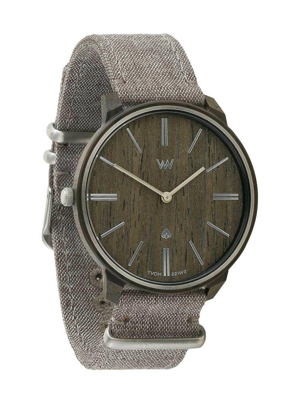 orologio in legno ross nut silver wood