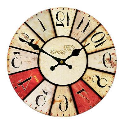 orologio in legno rustico grande 30 cm