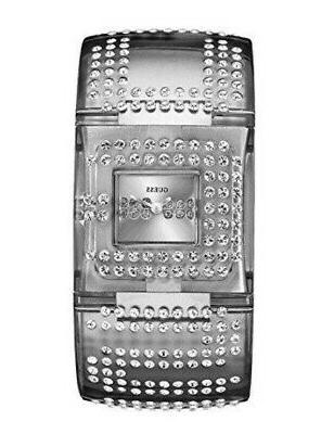 orologio in plexiglasss rigido con zirconi incastonati