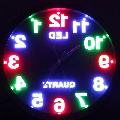 orologio led parete tondo muro design moderno