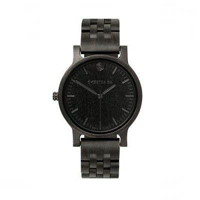 orologio legno sandalo nero hide 40 uomo