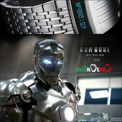 orologio luxury iron man concept led bracciale