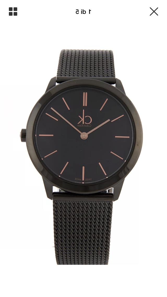 orologio minimal pvd nero bracciale maglia milano
