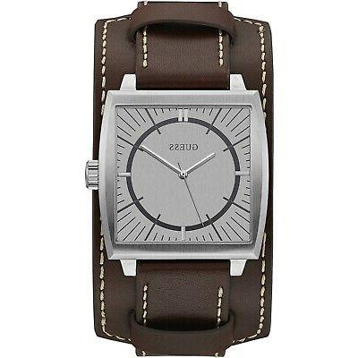 orologio monarch w1036g2 watch pelle marrone uomo