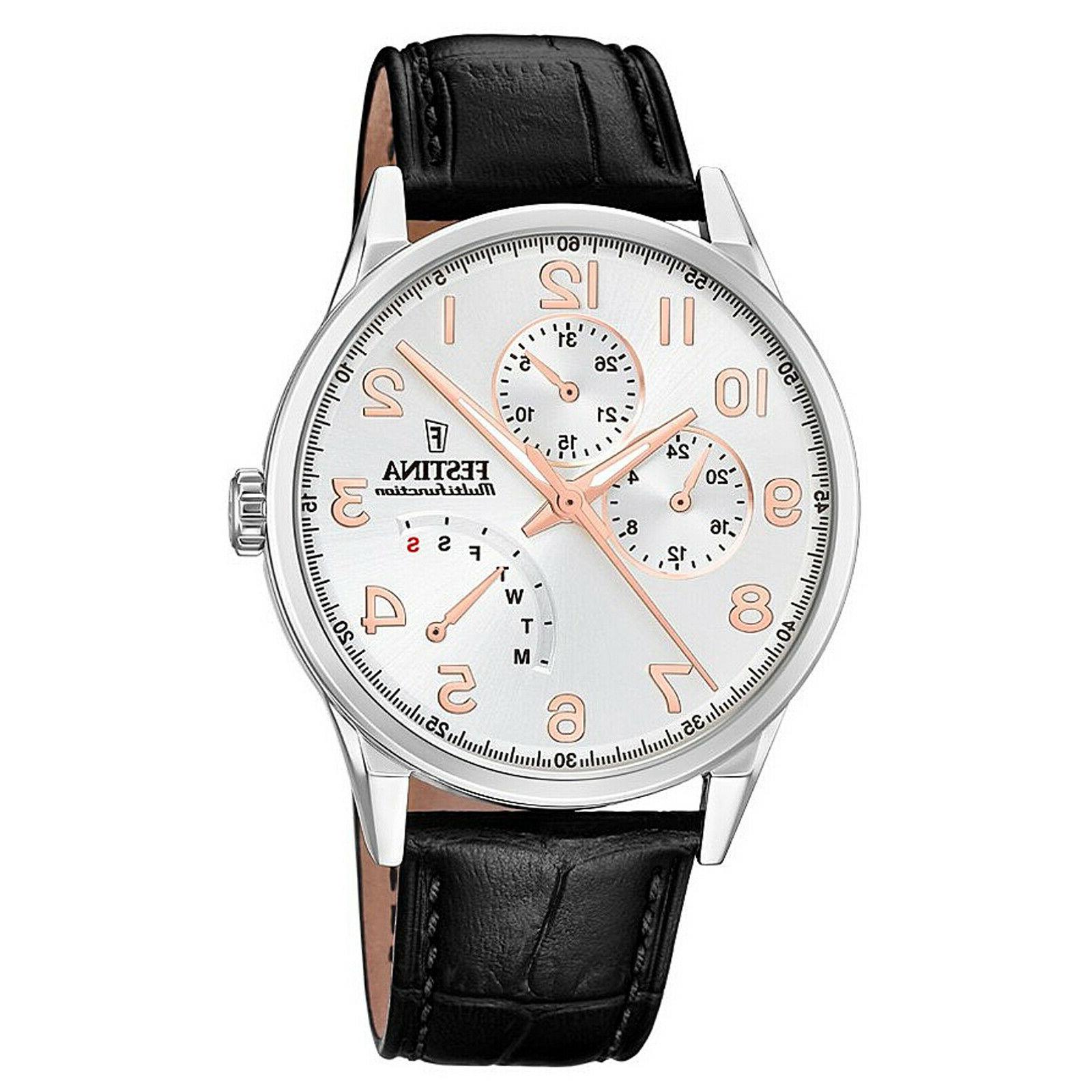 orologio multifunzione da uomo classico cinturino in