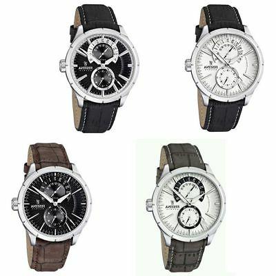 orologio multifunzione uomo cassa acciaio cinturino pelle