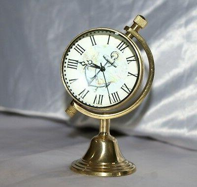 orologio nautico con bussola globo in ottone