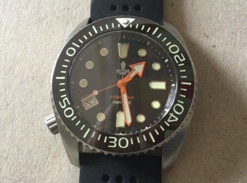 orologio nero automatico movimento nh35 seiko sub