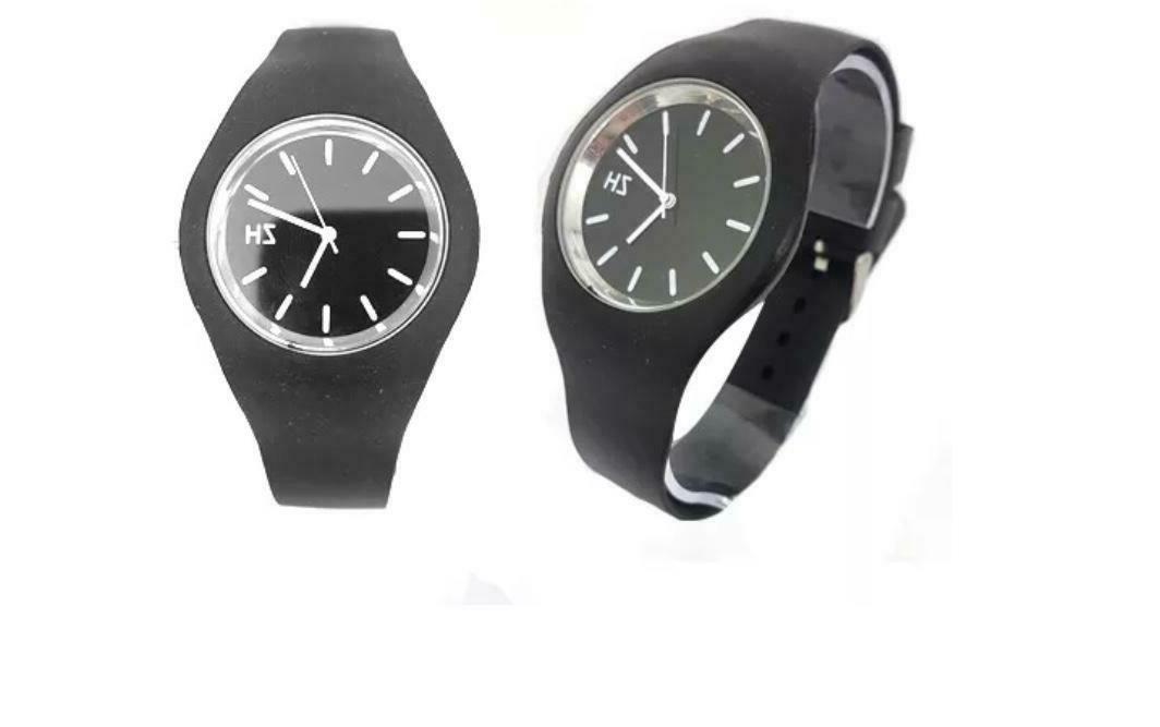 orologio nero gomma silicone uomo donna bambino