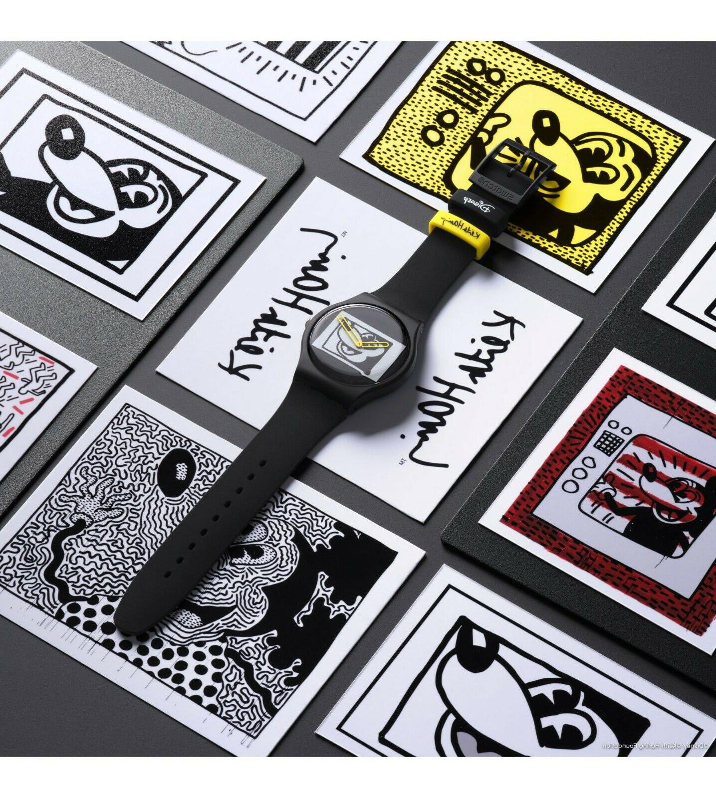 orologio new gent mickey blanc sur noir