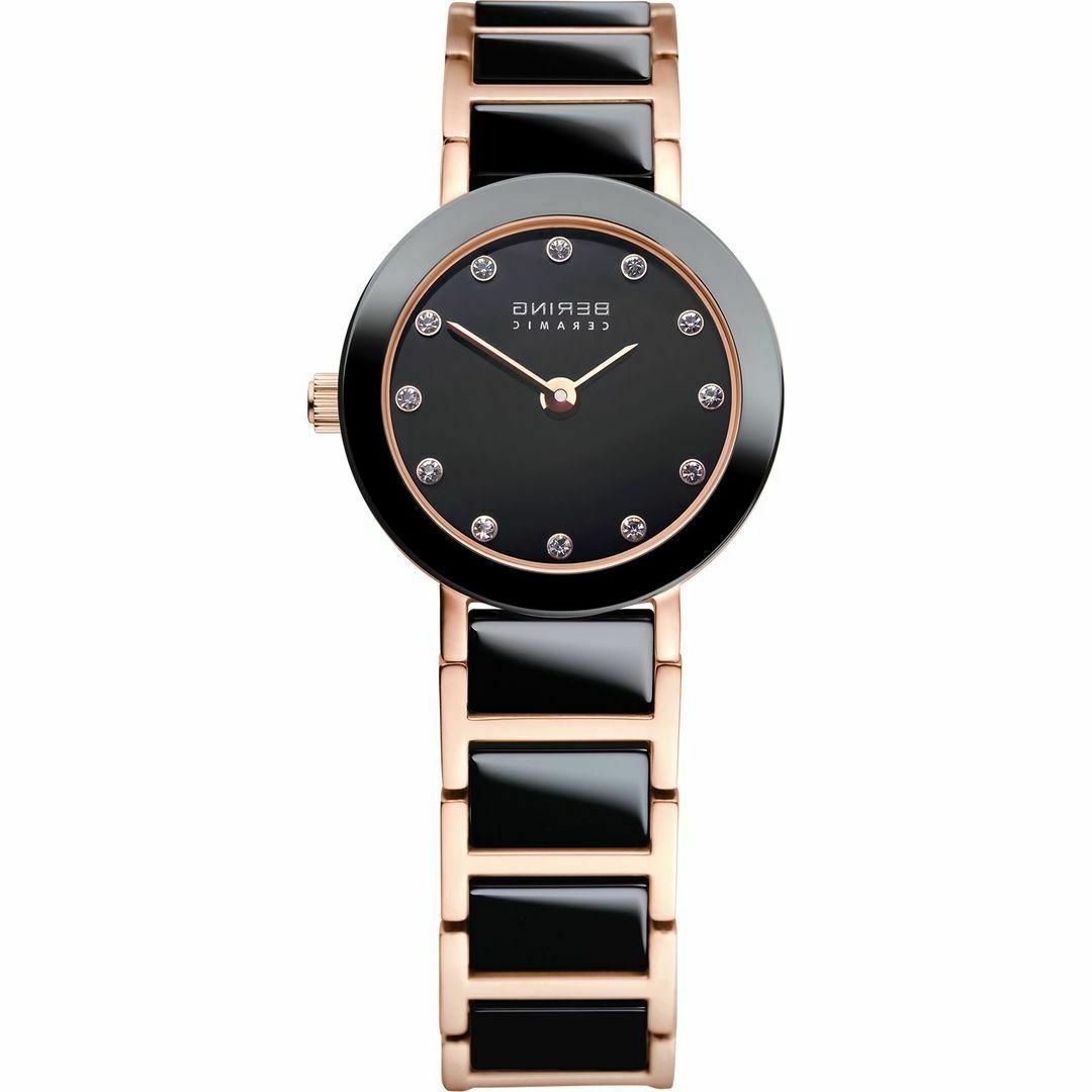 orologio piccolo da donna ceramica nero rosato