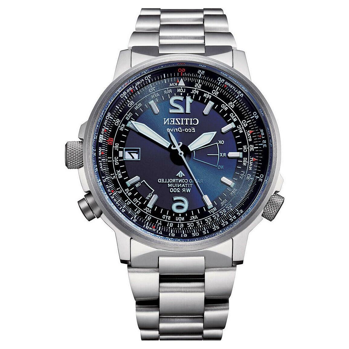 orologio pilot titanio eco drive radiocontrollato cb0230