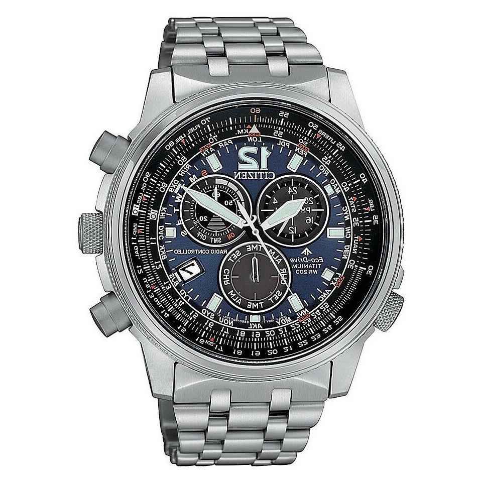 orologio pilot titanio eco drive radiocontrollato cronografo