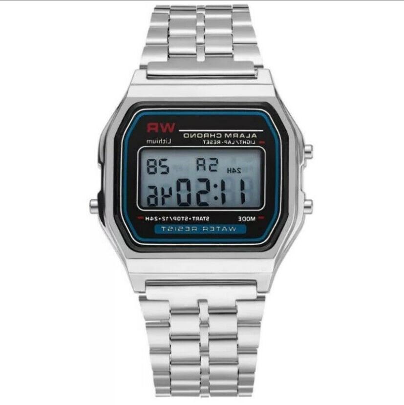 orologio polso tipo casio grande grigio unisex