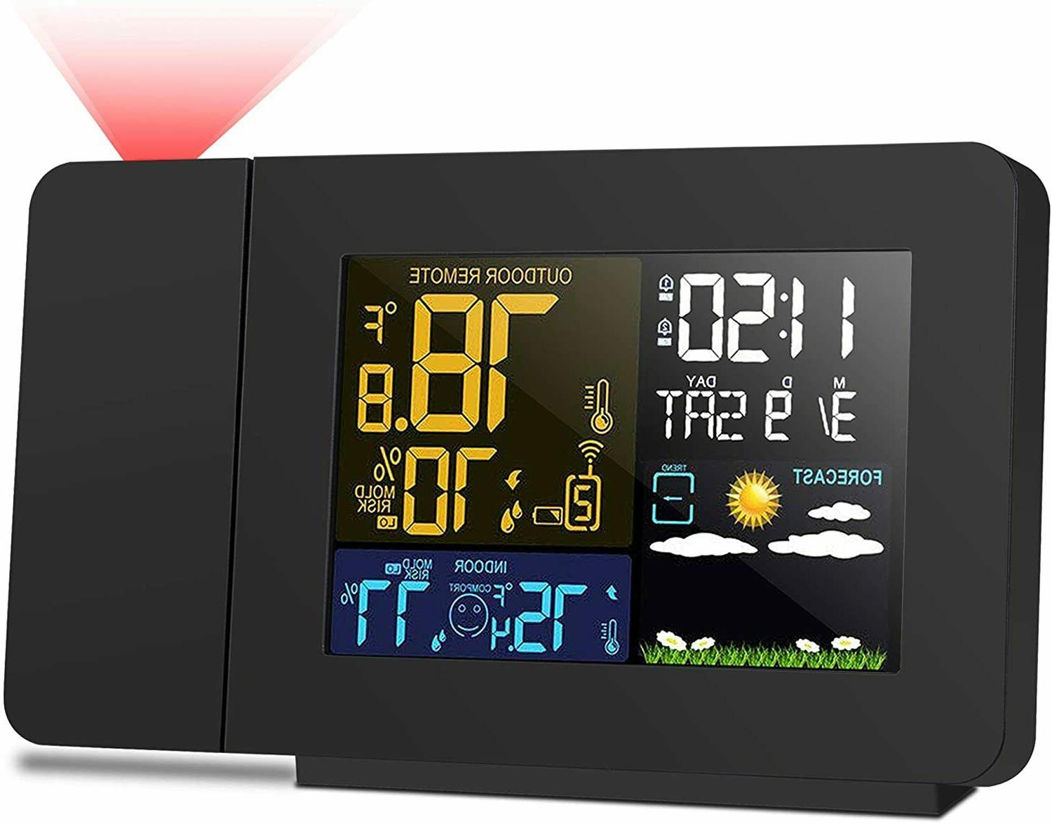 orologio radiocontrollato con sveglie e proiezione orario