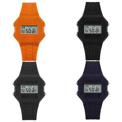 orologio retro syg201 silicone nero arancio unisex