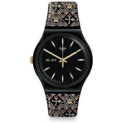 orologio royal key nero con cinturino motivi