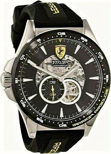 orologio scuderia skeleton automatico 2 cinturini silicone