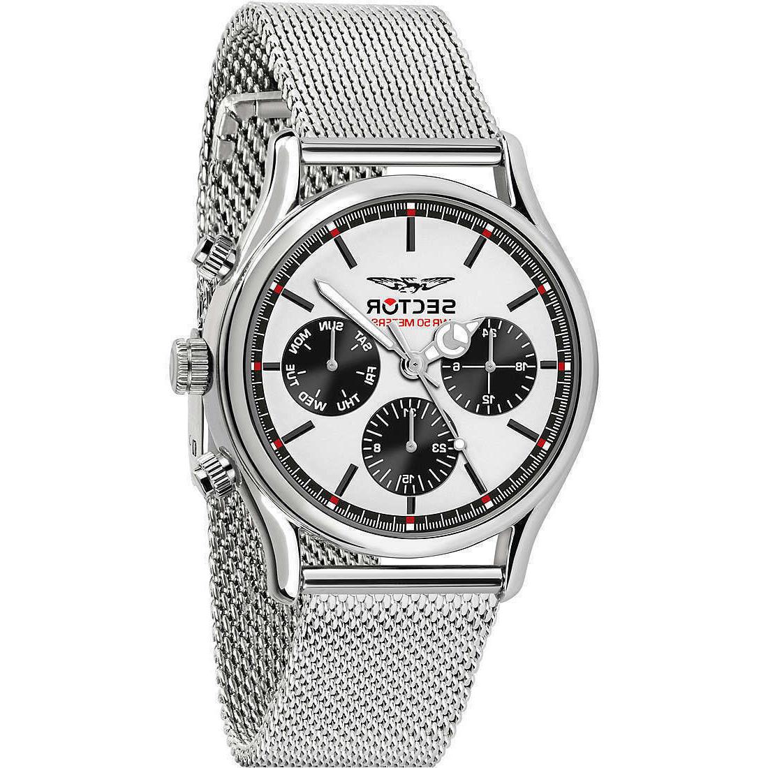 orologio sector uomo 660 acciaio multifunzione maglia