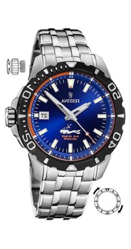 orologio solo tempo da uomo in acciaio