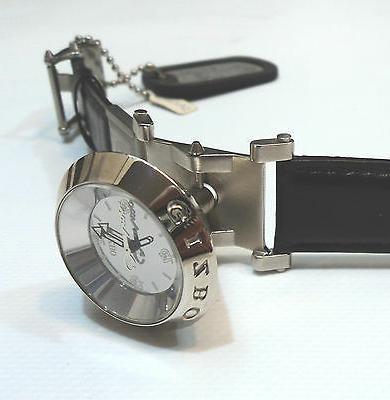 orologio spotlight cinturino pelle nera