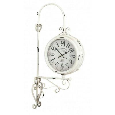 orologio stile stazione ferroviaria bifacciale vintage da