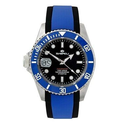 orologio submariner automatico gomma blu 43 mm
