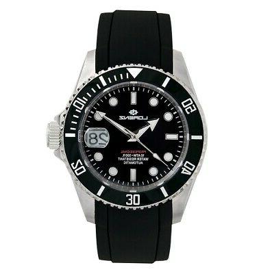 orologio submariner automatico gomma nero 43 mm