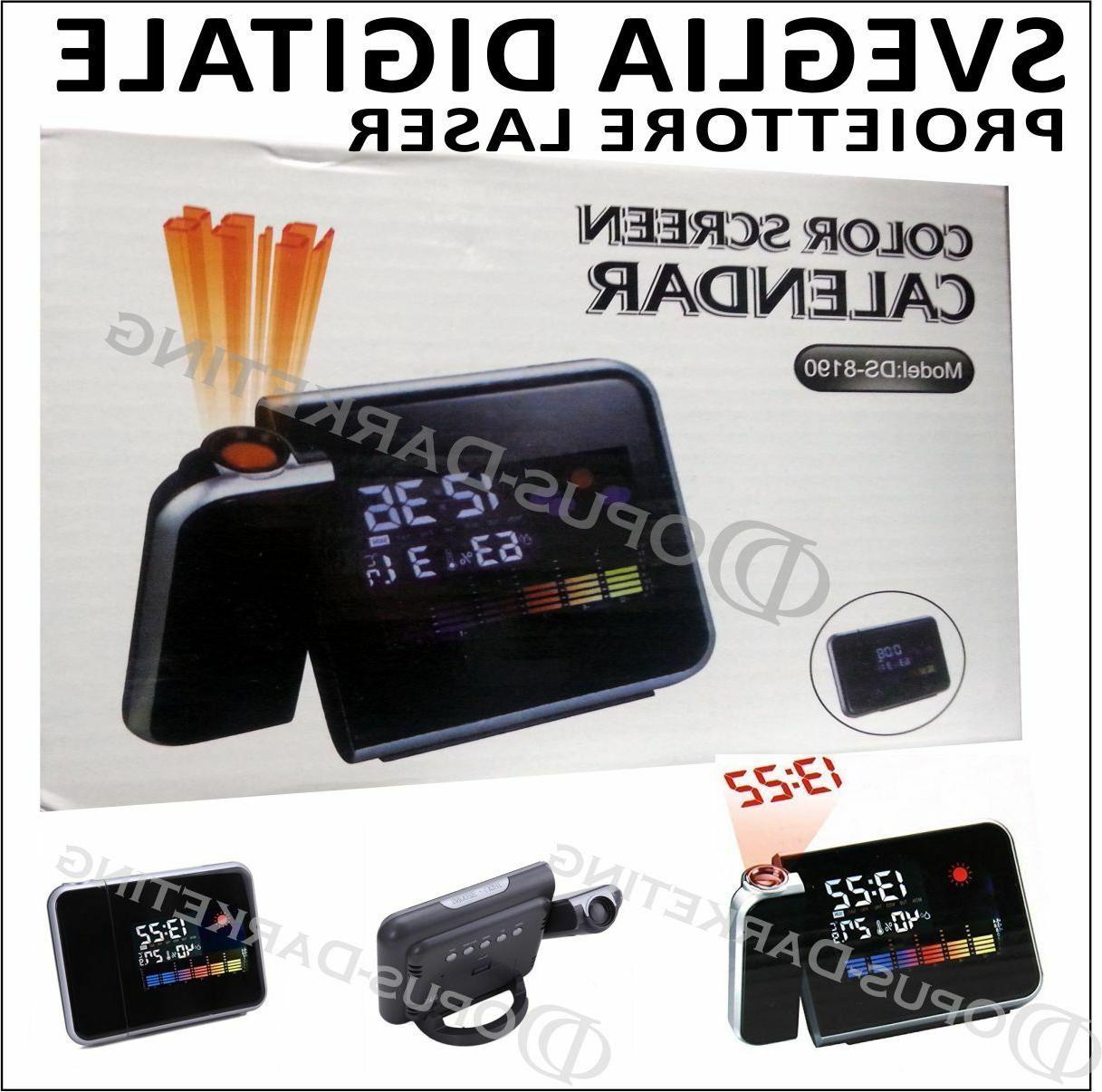 orologio sveglia luce led proiettore proiezione parete