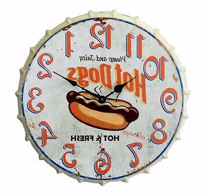 orologio tappo ferro da parete vintage grande