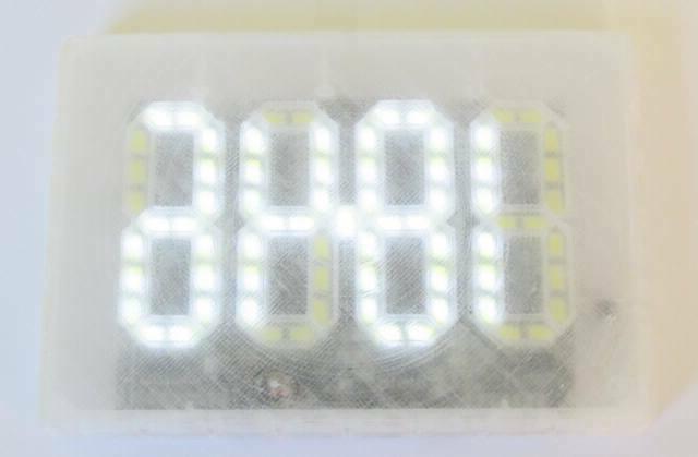 orologio temperatura trasparente led bianco radiocontrollato