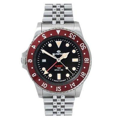 orologio travel 24 gmt swiss made rosso